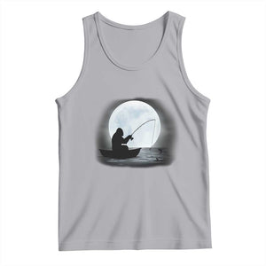 Funny Fisherman Gift Tank Top Bigfoot Fishing TS12 Athletic Heather Print Your Wear