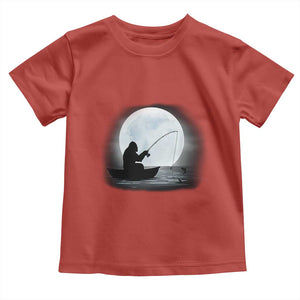 Funny Fisherman Gift Toddler T Shirt Bigfoot Fishing TS12 Red Print Your Wear