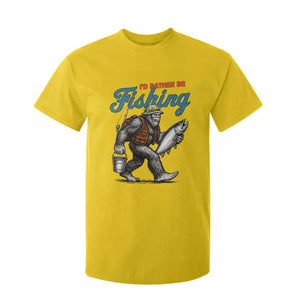 Id Rather Be Fishing T Shirt For Kid Funny Bigfoot Fishing TS12 Daisy Print Your Wear