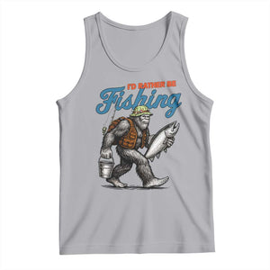 Id Rather Be Fishing Tank Top Funny Bigfoot Fishing TS12 Athletic Heather Print Your Wear