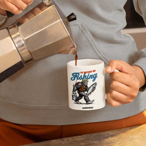 Id Rather Be Fishing Coffee Mug Funny Bigfoot Fishing TS12 Print Your Wear