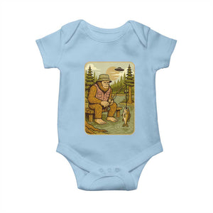 Funny Bigfoot Alien Baby Onesie Fishing Lover Gift TS12 Light Blue Print Your Wear