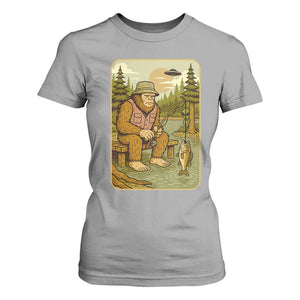 Funny Bigfoot Alien T Shirt For Women Fishing Lover Gift TS12 Sport Gray Print Your Wear