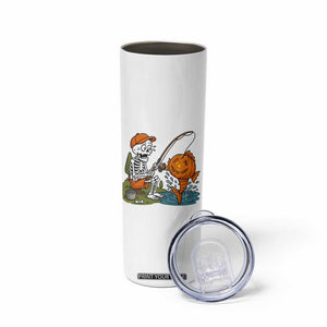 Halloween Fishing Lover Skinny Tumbler Skeleton Humor Gift TS12 Print Your Wear