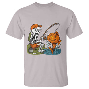 Halloween Fishing Lover T Shirt Skeleton Humor Gift TS12 Ice Gray Print Your Wear