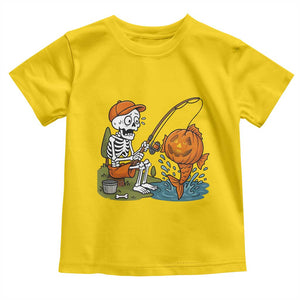 Halloween Fishing Lover Toddler T Shirt Skeleton Humor Gift TS12 Daisy Print Your Wear