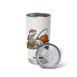 Halloween Fishing Lover Tumbler Cup Skeleton Humor Gift TS12 Print Your Wear