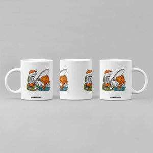 Halloween Fishing Lover Coffee Mug Skeleton Humor Gift TS12 Print Your Wear