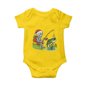 Christmas Skeleton Fishing Baby Onesie Funny Holiday Gift TS12 Daisy Print Your Wear
