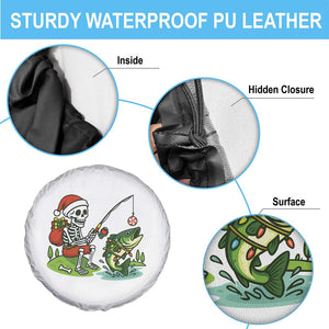 Christmas Skeleton Fishing Spare Tire Cover Funny Holiday Gift TS12 Print Your Wear