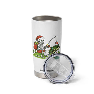 Christmas Skeleton Fishing Tumbler Cup Funny Holiday Gift TS12 Print Your Wear