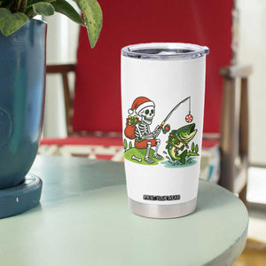 Christmas Skeleton Fishing Tumbler Cup Funny Holiday Gift TS12 Print Your Wear