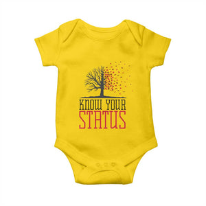 HIV Awareness Month Baby Onesie Know Your Status Prevention Support Gift TS12 Daisy Print Your Wear