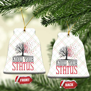 HIV Awareness Month Ceramic Ornament Know Your Status Prevention Support Gift TS12 Print Your Wear