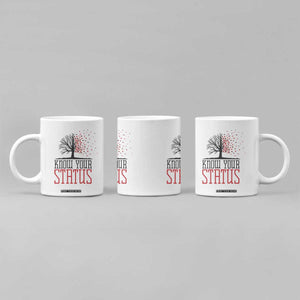HIV Awareness Month Coffee Mug Know Your Status Prevention Support Gift TS12 Print Your Wear