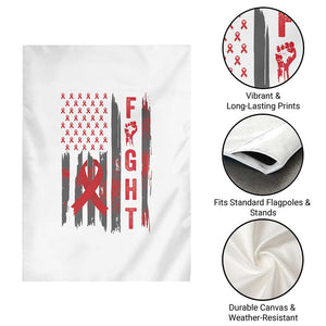Fight For A Cure HIV AIDS Awareness Garden Flag Patriotic Red Ribbon Gift TS12 Print Your Wear
