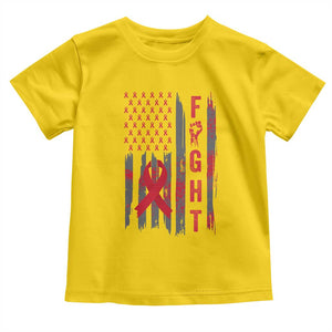 Fight For A Cure HIV AIDS Awareness Toddler T Shirt Patriotic Red Ribbon Gift TS12 Daisy Print Your Wear