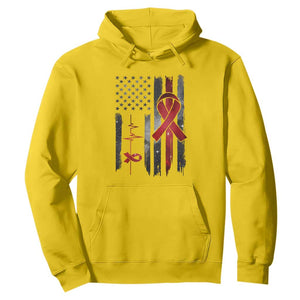 World AIDS Day Hoodie American Flag Red Ribbon Gift TS12 Daisy Print Your Wear