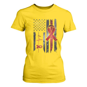 World AIDS Day T Shirt For Women American Flag Red Ribbon Gift TS12 Daisy Print Your Wear