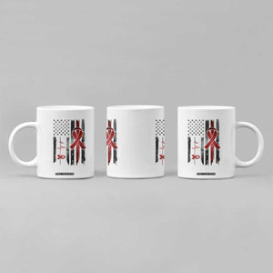 World AIDS Day Coffee Mug American Flag Red Ribbon Gift TS12 Print Your Wear