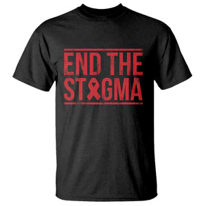 HIV Awareness End The Stigma T Shirt Support Empowerment Gift TS12 Black Print Your Wear