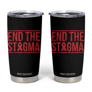HIV Awareness End The Stigma Tumbler Cup Support Empowerment Gift TS12 Black Print Your Wear