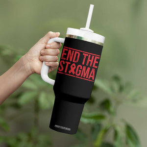 HIV Awareness End The Stigma Tumbler With Handle Support Empowerment Gift TS12 Print Your Wear