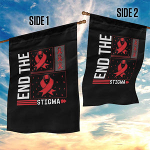 End The Stigma HIV Awareness Garden Flag Red Ribbon Gift TS12 Print Your Wear