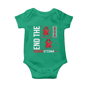 End The Stigma HIV Awareness Baby Onesie Red Ribbon Gift TS12 Irish Green Print Your Wear