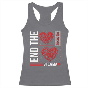 HIV Awareness End The Stigma Racerback Tank Top World AIDS Day Gift TS12 Charcoal Print Your Wear