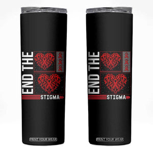 HIV Awareness End The Stigma Skinny Tumbler World AIDS Day Gift TS12 Black Print Your Wear