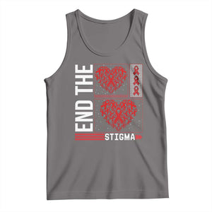 HIV Awareness End The Stigma Tank Top World AIDS Day Gift TS12 Deep Heather Print Your Wear