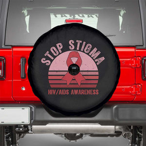 Stop The Stigma HIV Awareness Spare Tire Cover World AIDS Day Gift TS12 Black Print Your Wear