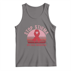 Stop The Stigma HIV Awareness Tank Top World AIDS Day Gift TS12 Deep Heather Print Your Wear