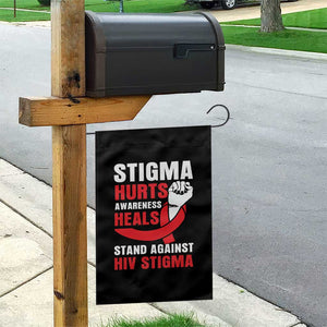 Stigma Hurts Awareness Heals Garden Flag HIV Awareness Red Ribbon Support Gift TS12 Print Your Wear