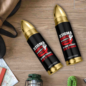 Stigma Hurts Awareness Heals Bullet Tumbler HIV Awareness Red Ribbon Support Gift TS12 Print Your Wear