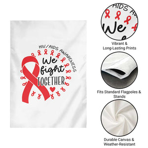 HIV Awareness Red Ribbon Support Gift Garden Flag We Fight Together TS12 Print Your Wear