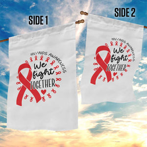 HIV Awareness Red Ribbon Support Gift Garden Flag We Fight Together TS12 Print Your Wear