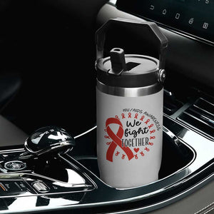 HIV Awareness Red Ribbon Support Gift Flip Straw Tumbler We Fight Together TS12 Print Your Wear