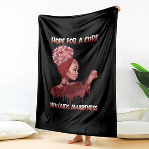 Hope For A Cure HIV Awareness Throw Blanket Support Squad Gift TS12 Print Your Wear