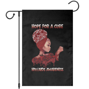 Hope For A Cure HIV Awareness Garden Flag Support Squad Gift TS12 Black Print Your Wear