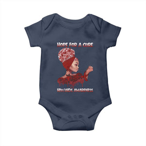 Hope For A Cure HIV Awareness Baby Onesie Support Squad Gift TS12 Navy Print Your Wear