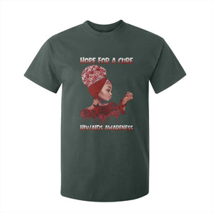 Hope For A Cure HIV Awareness T Shirt For Kid Support Squad Gift TS12 Dark Forest Green Print Your Wear