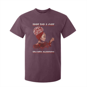 Hope For A Cure HIV Awareness T Shirt For Kid Support Squad Gift TS12 Maroon Print Your Wear