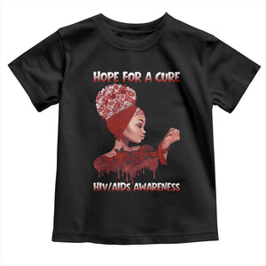Hope For A Cure HIV Awareness Toddler T Shirt Support Squad Gift TS12 Black Print Your Wear