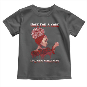 Hope For A Cure HIV Awareness Toddler T Shirt Support Squad Gift TS12 Dark Heather Print Your Wear