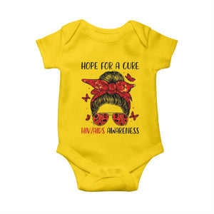 Hope For A Cure HIV Awareness Baby Onesie Strong Woman Red Ribbon Gift TS12 Daisy Print Your Wear