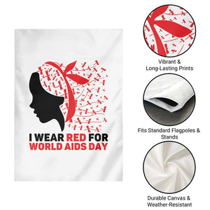 I Wear Red For World AIDS Day Garden Flag HIV Awareness Dragonfly Support Gift TS12 Print Your Wear