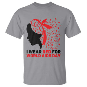 I Wear Red For World AIDS Day T Shirt HIV Awareness Dragonfly Support Gift TS12 Sport Gray Print Your Wear