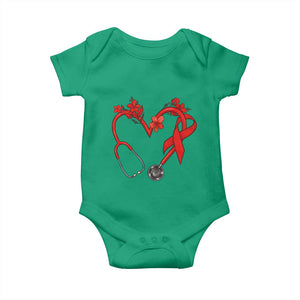 Healthcare Hero HIV Awareness Baby Onesie Red Ribbon Support Gift TS12 Irish Green Print Your Wear